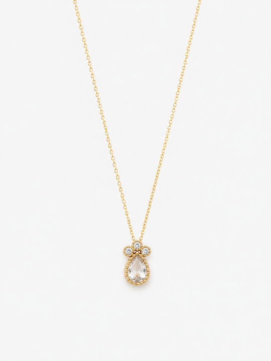 Ioannis Kosmima Necklace From 9 K Gold With Zircon