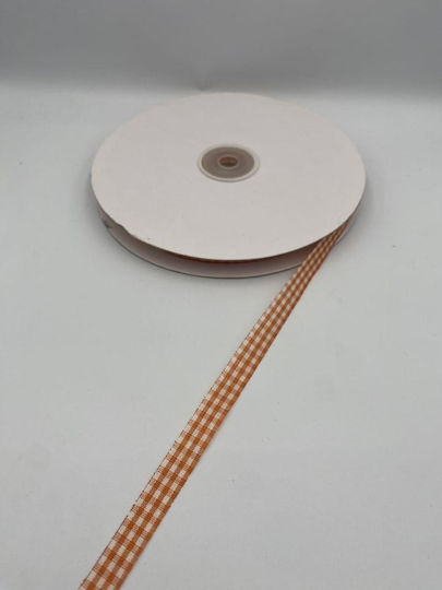 Checked Orange Ribbon