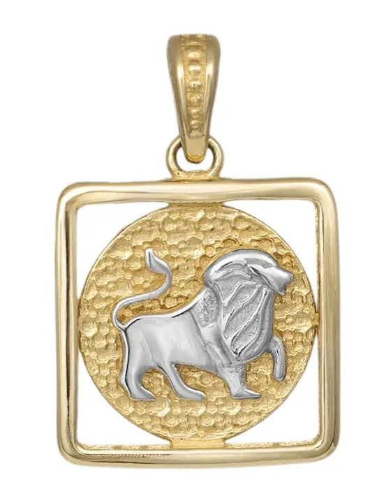 Hängendes Tierkreiszeichen Leo aus 9K Gold