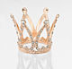 Wedding Favor Crown Pink-Gold Rhinestone Metallic Strap Φ4.5x3.5cm Per Set 25 Pieces
