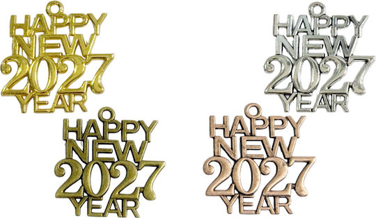 Metallic 3cm Happy New Year 0621625 Includes 12 Pieces Anti Brass