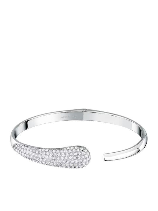 Morellato Women's Handcuff Bracelet Made of Stainless Steel with Zircon