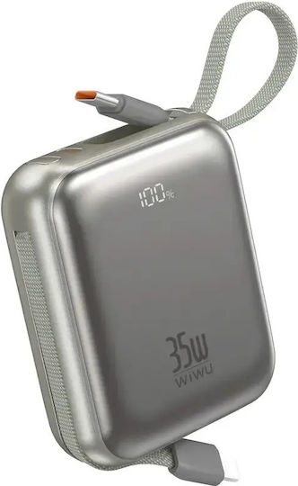 Wiwu P062 Power Bank 10000mAh 35W Ασημί