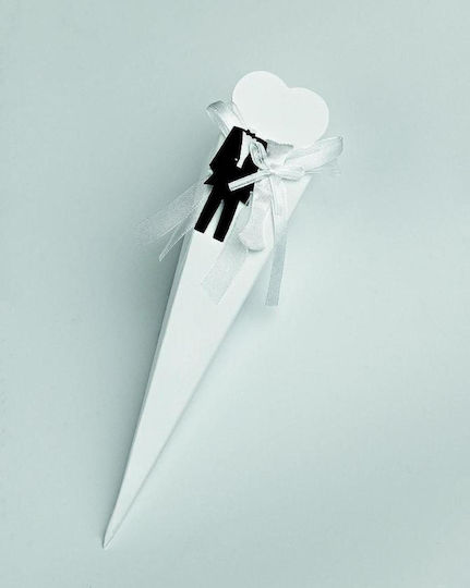 Wedding Favor Paper Rice Cone Groom Bride 5x5x26h Per Set 12 Pieces