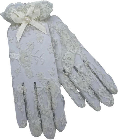 Bridal Gloves Lace Ecru 25 Centimeters