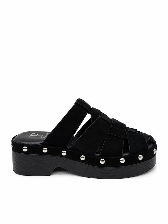 Women's Flat Sandals Flatforms Black AD7-P2921-11-Black
