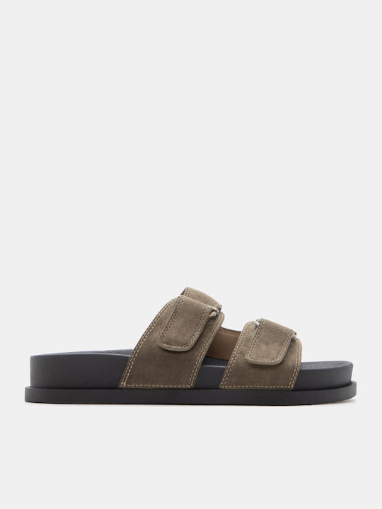 Luigi Luigi Flache Damen Sandalen Khaki