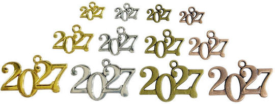 Метален Висящ 2027 2.25см Х 1.7см 0621627 Включва 50 Бройки Златист
