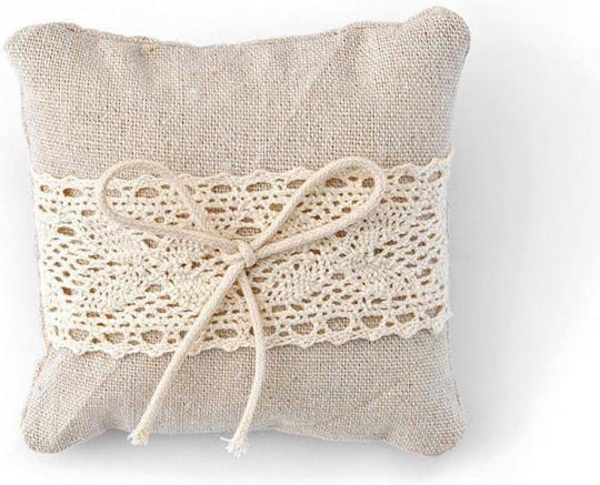 Fabric Wedding Favor Square Pillow Lace 10x10 Per Set 10 Pieces