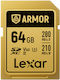 Lexar Armor Gold Card de Memorie Lsdamgl064g-rnnng 64gb Sdxc Uhs-ii U3 V60 Oțel Inoxidabil Ip68