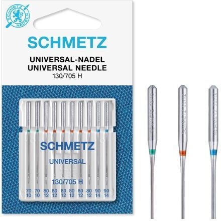 Set Universal De Ace Schmetz 10 Bucăți Mărimea Ace 70-90 Sistem Mașină De Cusut 130/705 H
