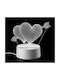 Dekoratives Tischlampen LED Herz 9,5x9,5x12,5cm
