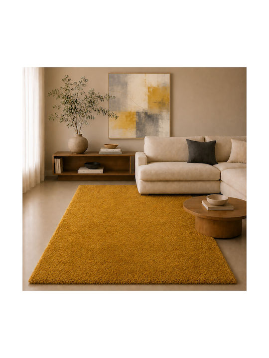 Χαλί Ορθογώνιο Shaggy Yellow 120x170cm