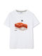 Kinderoberteile T-Shirt Weiß Orange