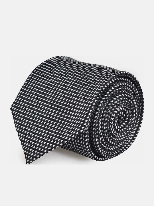 Berto Lucci Men's Tie with Printed Pattern in Black Color