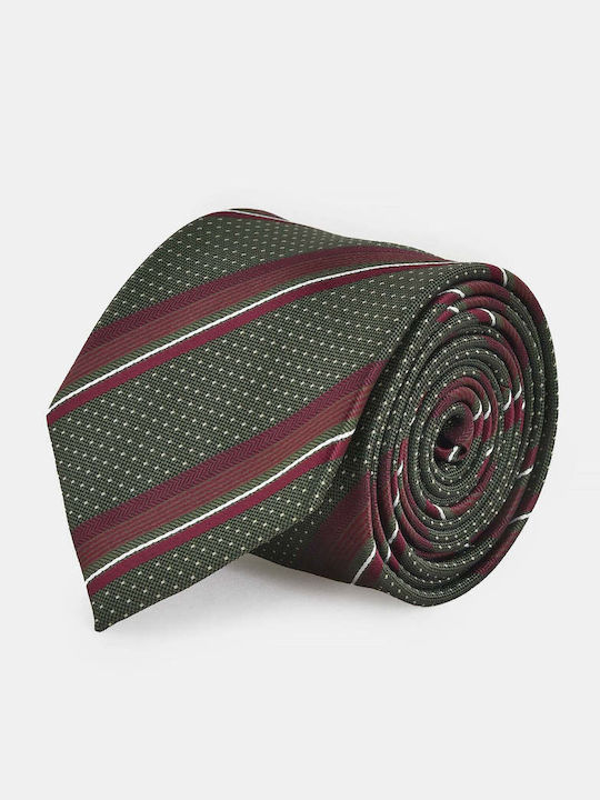 Berto Lucci Men's Green Pattern Tie