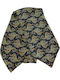 Ascot Men's Silk Tie with Printed Pattern in Navy Blue Color