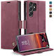 Caseme 013 Samsung Galaxy S25 Ultra 5g Retro Leather Book Case Red