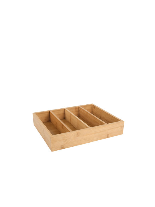 Espiel Besteckeinsatz für Schubladen Hölzernes 32x26x6cm 2Stücke Braune