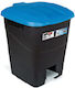 Tayg Plastic Waste Bin with Pedal Eco 50lt Blue
