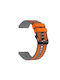 Curea Hibrid Nylon Silicon Amazfit Stratos 2s/3 Gri Portocaliu