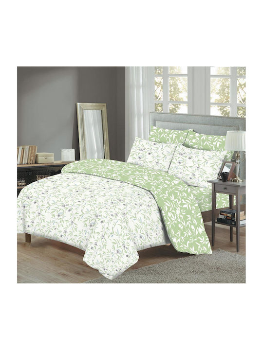 Marwa Single Bed Sheets Set With Rubber Hugger 100x200+30cm Multicolour 3 Pieces
