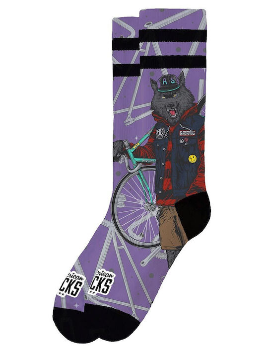 American Socks Mid High Socks Cycling Wolf As551