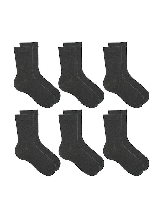 Bonito Men's Anthracite Socks 6Pack 8528 Anthracite