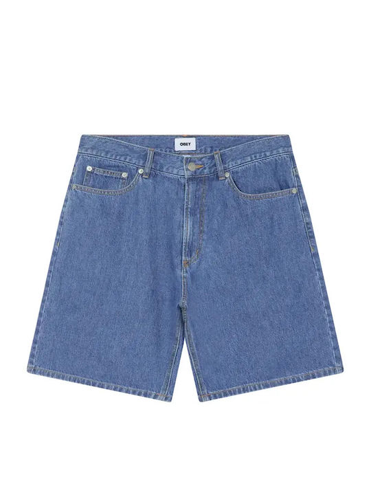 Obey Herren Shorts Salty Blau Stone Wash