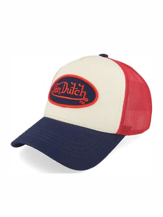 Von Dutch Männliches Trucker-Kappe Weiß Rot Vd 0 Cas1 Cla5-klassisch5
