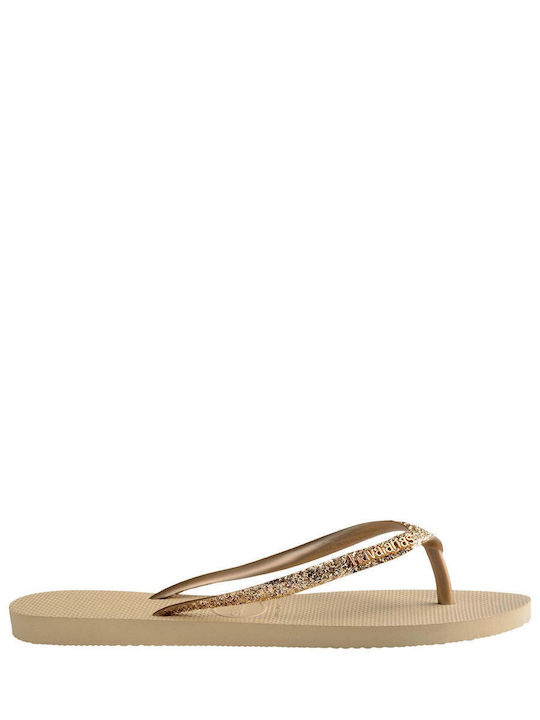 Havaianas Slim Flip Flops in Beige Colour