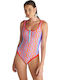 One Piece Swimsuit With Zipper Red