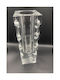 Decorative Vase Crystal Transparent 8x8xH25cm