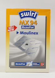 Swirl Mx94 Microfiber Σακουλες Σκουπας 5τεμαχια+φιλτρο Μικροϊνες Moulinex