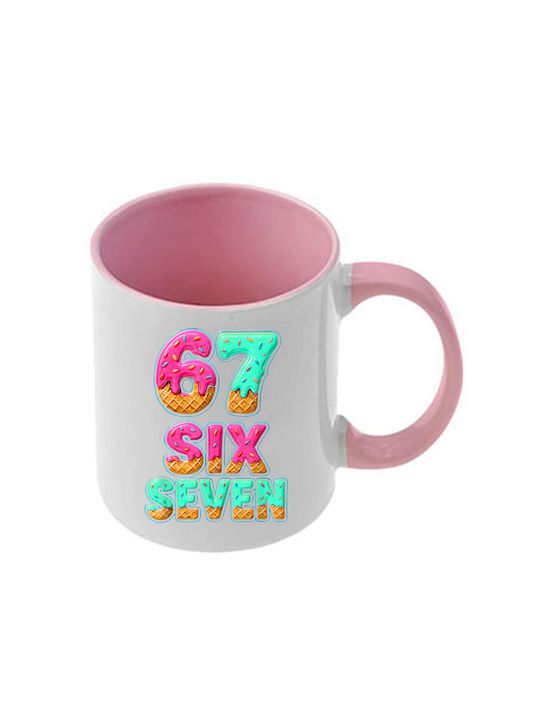Κούπα Six-seven Ροζ Λαβή Εσωτερικό