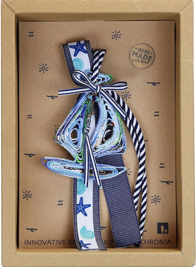 Neujahrs Glücksbringer Boot Quil Blau