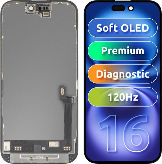 MP Ecran cu Mecanism Tactil pentru Apple Iphone 16 (Negru)