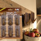 Adhesive Wall Hooks Brown Set of 6 11kzn69