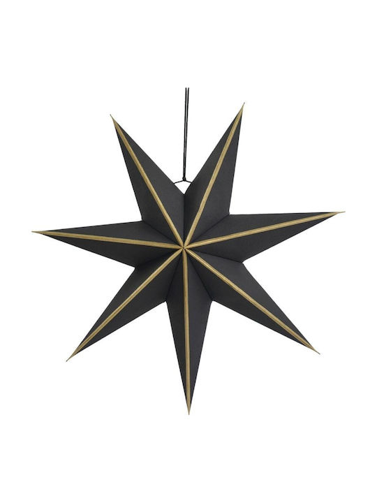 Mica Christmas Decorative Pendant Star Illuminated Paper Cold White 18x75cm