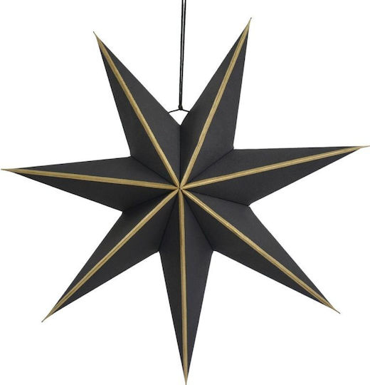 Mica Christmas Decorative Pendant Star Illuminated Paper Cold White 18x75cm