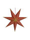 Mica Christmas Decorative Pendant Star Illuminated Paper Red 18x60cm