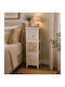 Wooden Storage Drawers with 3 Drawers L25xW25xH77cm