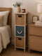 Storage Drawers from Wood & Wicker with 3 Drawers L25xW25xH77cm