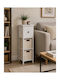 Wooden Storage Drawers with 3 Drawers L25xW25xH77cm