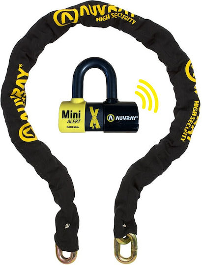 Auvray Xtrem Mini Chain Set Lock Alarm Length 140cm Diameter 13.5mm S.r.a Art Class