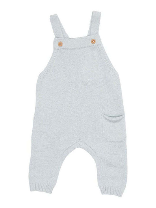 Kids Fabric Dungarees Soft Blue