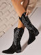 Wildleder Damenstiefel Schwarz