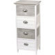 MRShome Bathroom Cabinet 37.5x27.5x89.5cm White