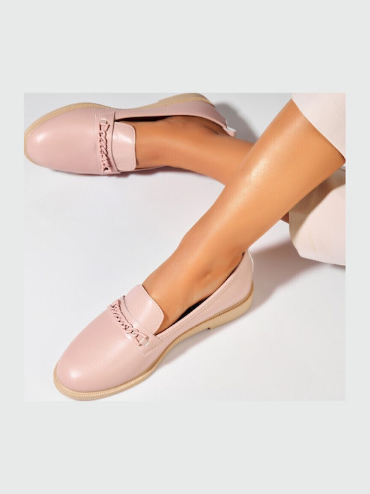 Ladystar Mocasini Dama Din Piele Roz