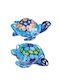 Wanddekoration Schildkröte Glas Murano 2 Designs 13,5x9x6,5cm pro Set 4 Stück